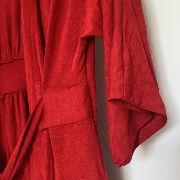 YALA Bamboo Sweater Robe Red S/M New! - Picture 3 of 10
